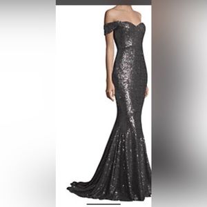 Platinum sequin mermaid gown